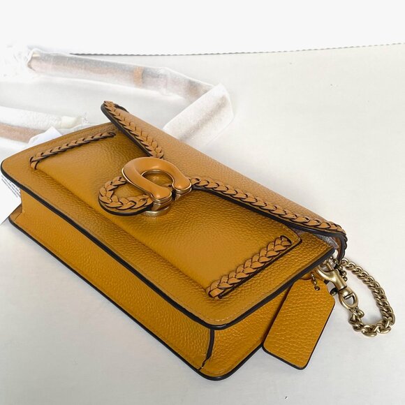 Coach Tabby Chain Clutch Braided Buttercup Leather CJ863 Crossbody Chain ORGPKG - Picture 9 of 14